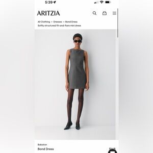 Aritzia Babaton Gray Bond Dress